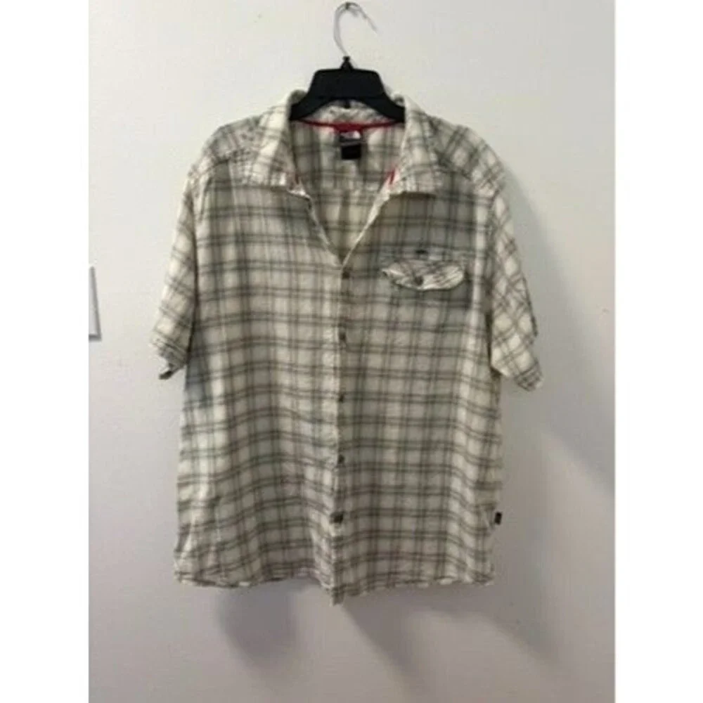 The North Face Mens XXL Multicolor Button-Up Button Front Shirt Short Sleeve
